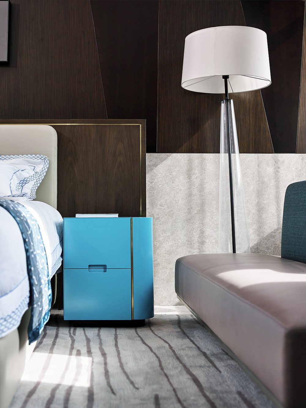 Chambre d'hôtel de meubles d'hôtel de la Chine a placé des meubles de chambre à coucher de style d'hôtel
